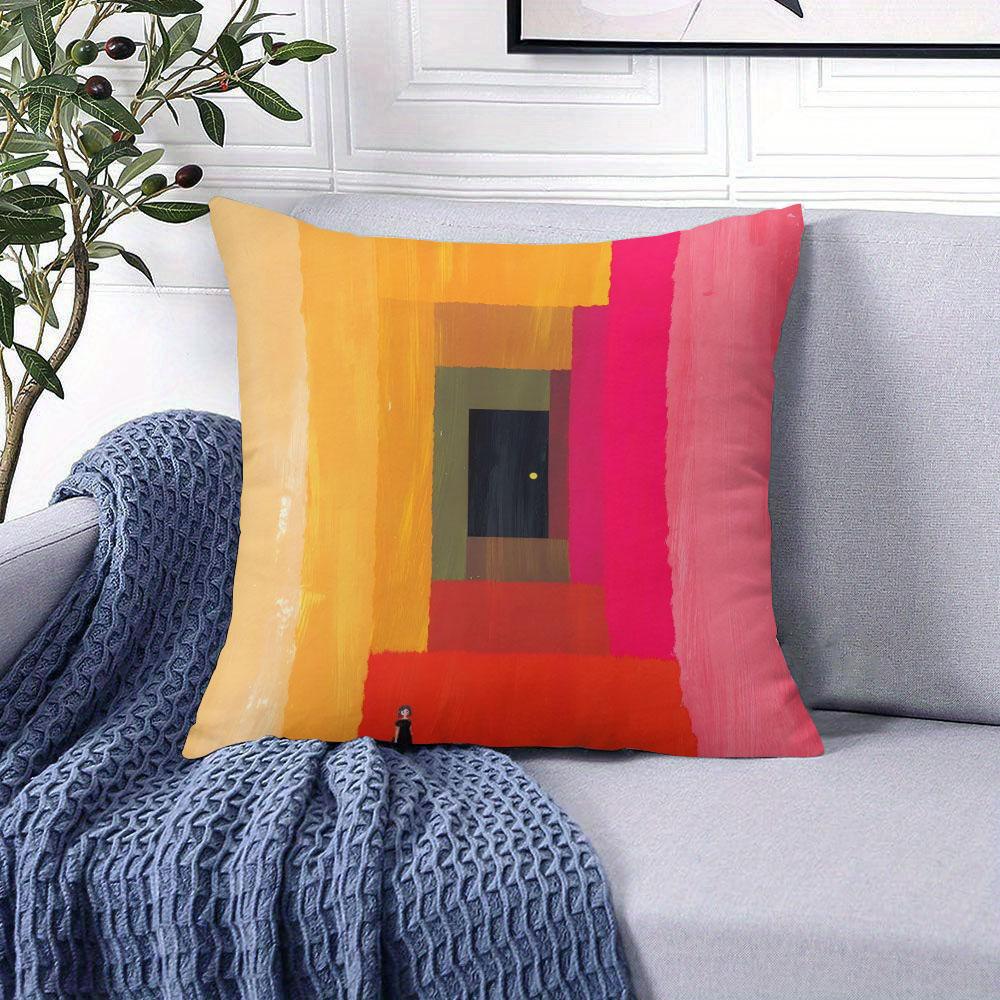 Portal Glow square Jacquard Pillow Cover for Sofa Office Waist Cushion Cover Home Decorative Pillowcase