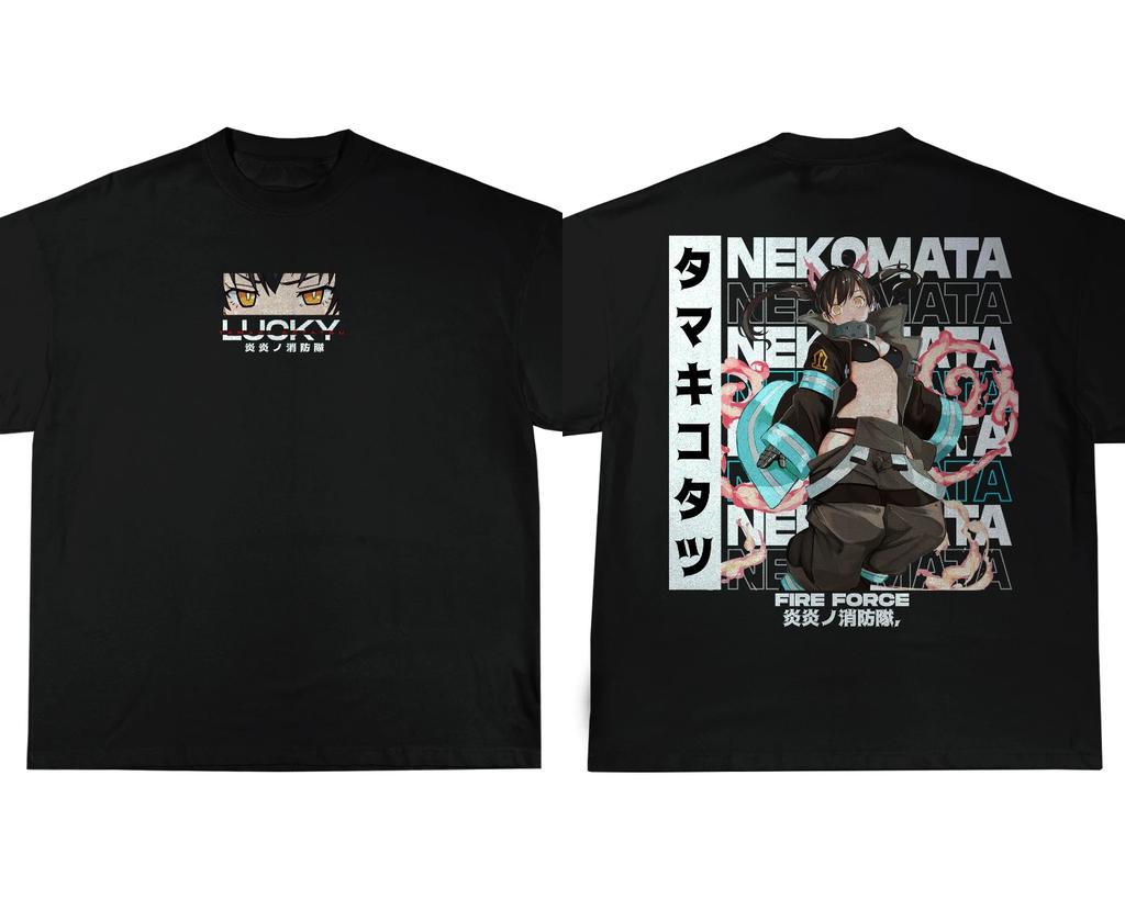 Fire Force Anime T-shirt Summer Men Oversize Casual Cotton Short Sleeve High Street Harajuku Top Clothes Unisex Man Woman Tees