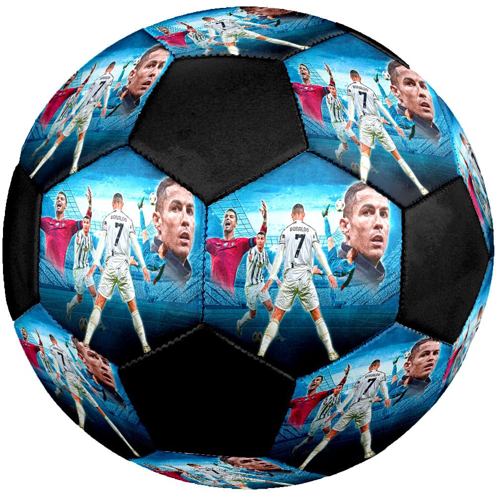 Cristiano Ronaldo CR7 Print Size 5 Soccer Ball, Machine-Stitched PVC, Durable & High Bounce, All Ages Fit, Fan Merchandise, Matches & Outdoor Use.