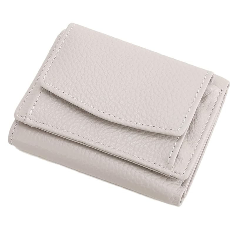 

fancywonderland wallet mini wallet genuine leather coin purse card case Skimming prevention ladies men s (off white)