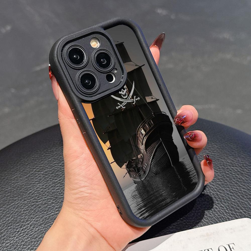 Pirate Corsair Mobile Phone Case for iPhone 17 16 15 14 13 12 11 Air Pro Max Plus Thicken TPU Colorful Cover Cover Pretty Luxury