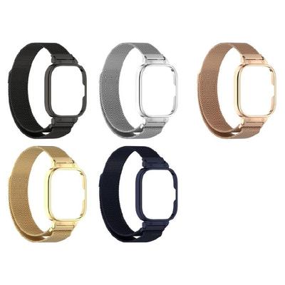 Correa de Acero de Lujo de Repuesto Correa de Reloj Magnética Metálica con Marco de Reloj Instalación Simple para Reloj 5