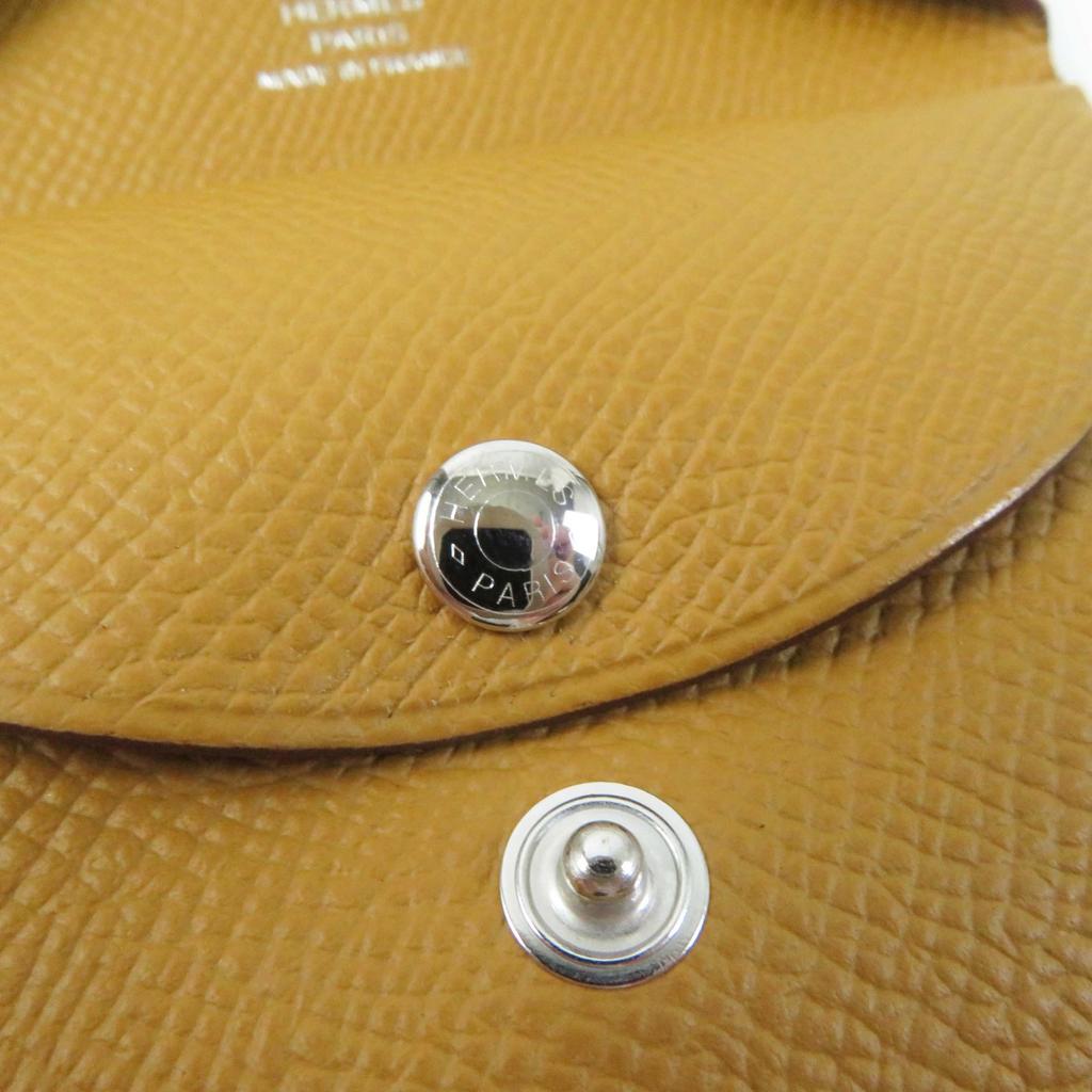 Pristine HERMES Coin Case Calvi Duo Epsom Women Used