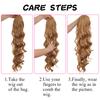 Hochtemperaturfaser Damen Lang Lockig Body Wave Selbstklebend Pferdeschwanz Weich Mehrere Farben Europäisch Amerikanisch Cosplay