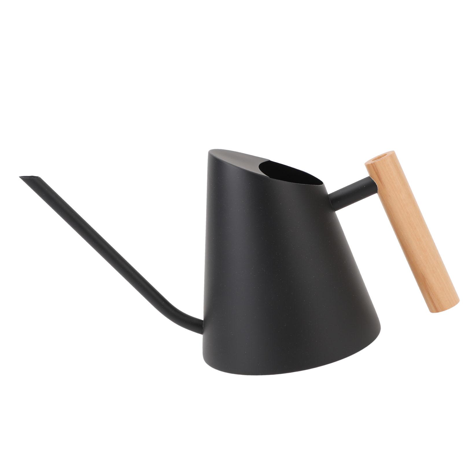 Watering Can with   Spout 800ml Stainless Steel Matte Indoor Plant Watering Can with Wooden Handle for Home Garden Flower