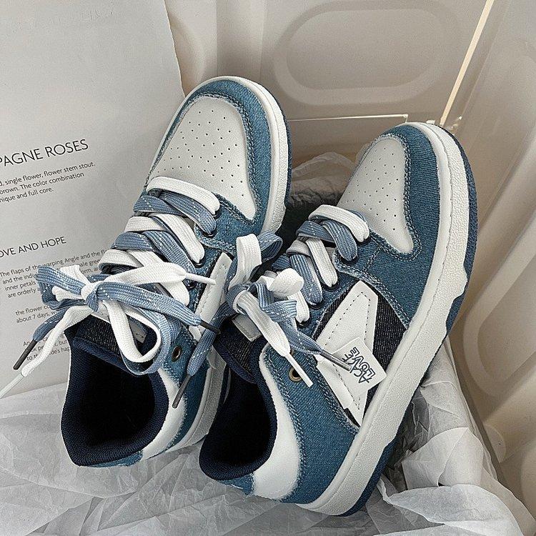 Korean Style Women's Casual Sneakers Ins Fashionable Retro Low Top Women's Shoes  Summer New Harajuku Hongkong Style Sneaker