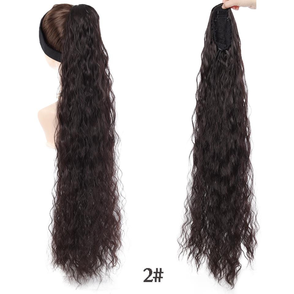 Drawstring Style Synthetic Ponytail Wig 90 CM Ripple Style Curly Hair Long Ponytail Wig is Suitable for Ladies to Wear Daily