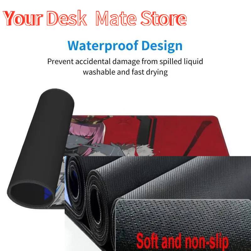 XXL Laptop Deskmat Non-slip Mat Pc Accessories Hololive Large Mousepad Gamer Gawr Gura Mausepad Kawaii Mousepad Mat Keyboard Pad