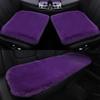 Winter Plush Car Seat Cushion Without Backrest Three-piece Set, Short Plush Warm Single Seat Anti-slip Plush Cushion for Rex Rabbits