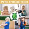 Boys Urinal for Potty Training Frog Shaped Urinal with Funny Aiming Target Interactive Detachable Toilet for Kids Child Bathroom
