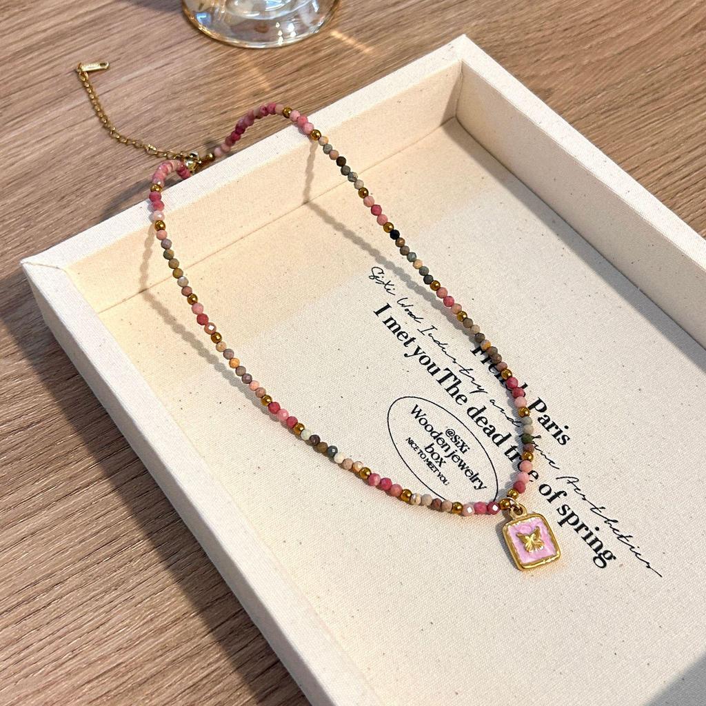 Collier de Perles en Pierre Naturelle pour Femmes - Choker Chaîne Clavicule de Luxe 2025