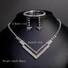 Elegant Rhinestone Tassel Jewelry Set: Necklace, Earrings, Bracelet – Perfect for Bridal or Banquet Wear