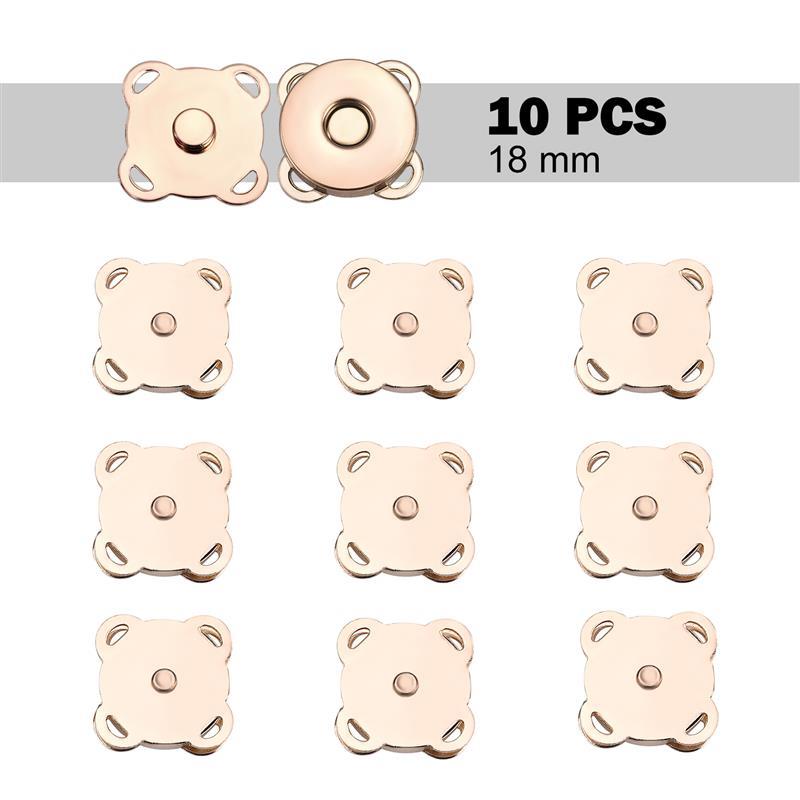 10 Piece/Pack Magnetic Snap Button Metal Plum Blossom Sew On Button Clasps Fasteners For Purses Handbag Clothes DIY Accessorie