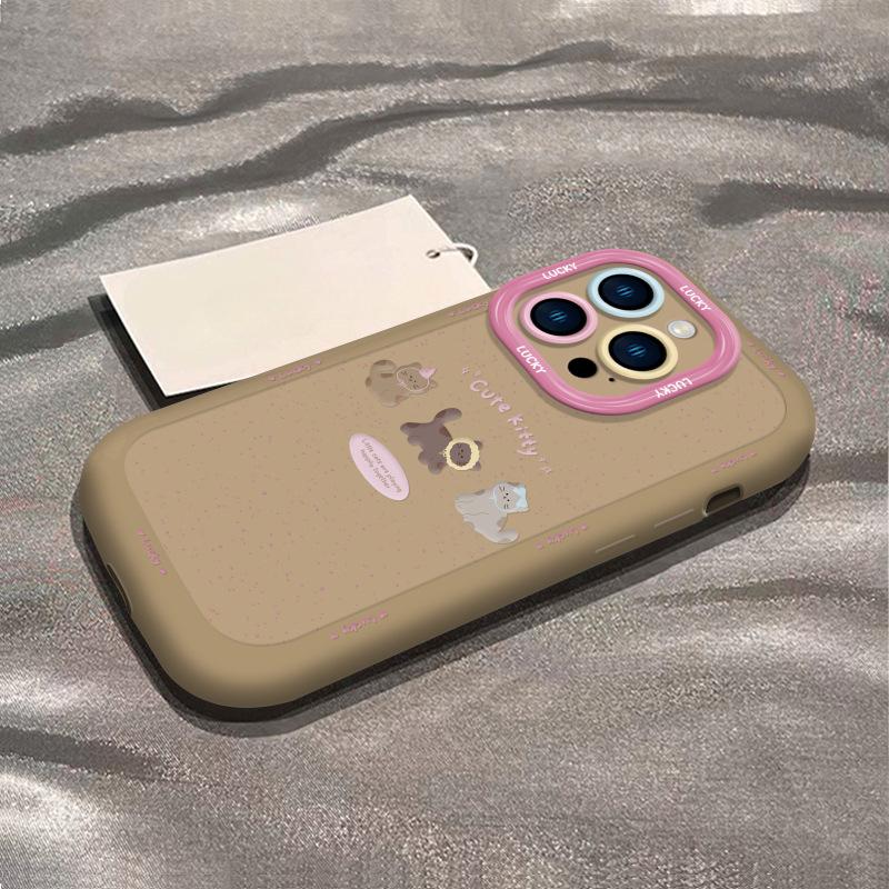 

Котенок Кофе Подходит для чехла для мобильного телефона Apple 15 Iphone14promax Простой 13 Женский шнурок 16/8p iPhone 12