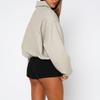 French Resort Zipper Solid Color Jacket Women's Autumn and Winter