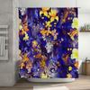 Blue Floral Shower Curtain with Woman's Face Bath Decor for Bathroom 3D Printed Waterproof Custom Size Available (180x240cm)