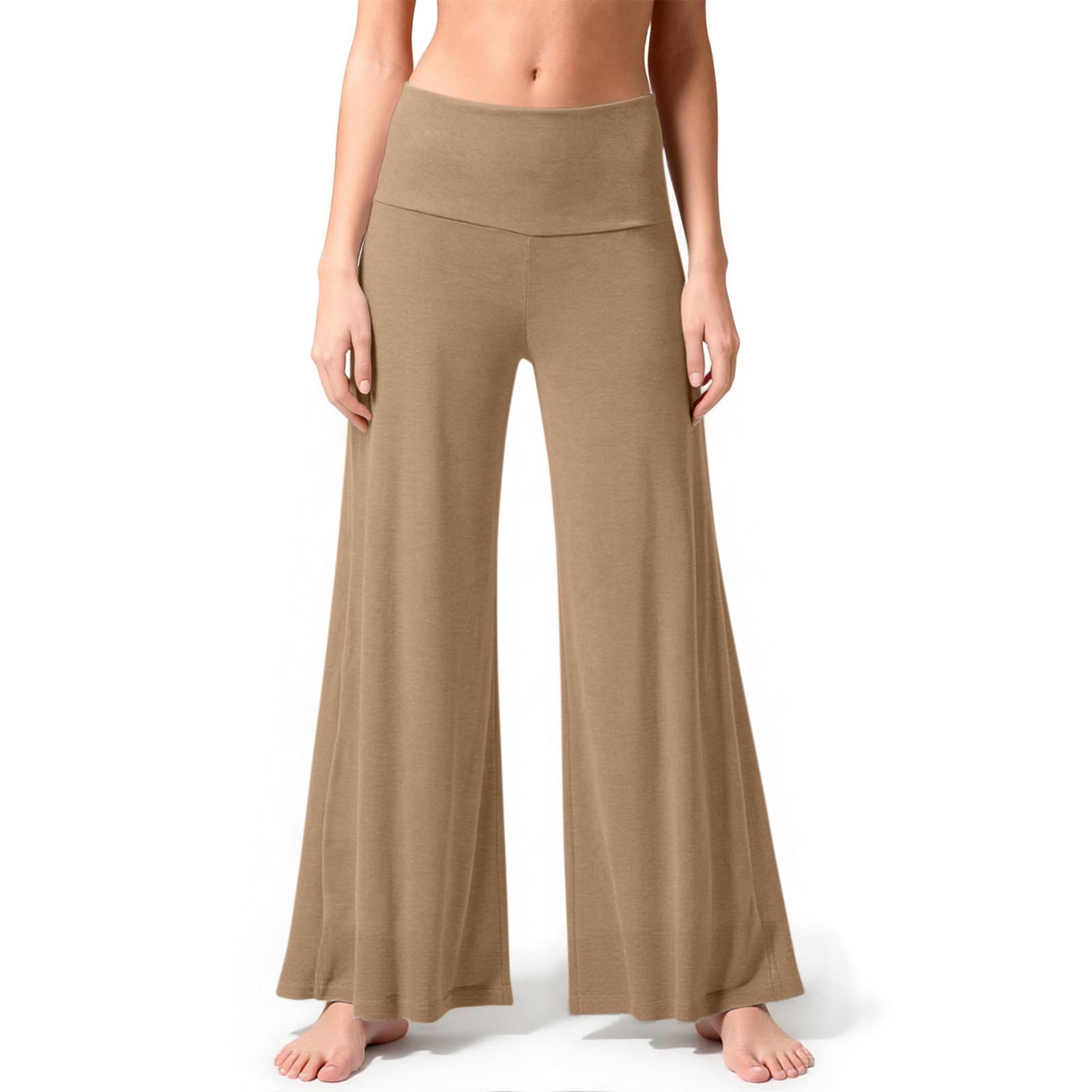 

Women s Ice Silk Dape Wide Leg Pants Yoga Trousers Fitness Loosen Pants XXL