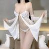 Seductive Mesh See-Through Open Cup Lingerie Set