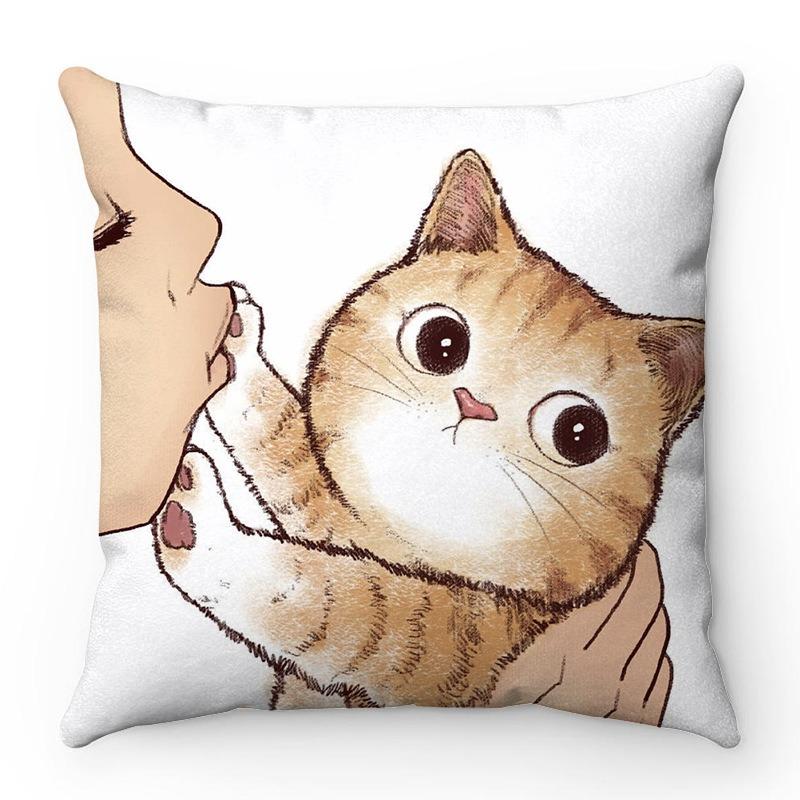 Cat Pillowcase 45 * 45Cm, Used For Daily Home Decoration, Diy Various Pillowcases