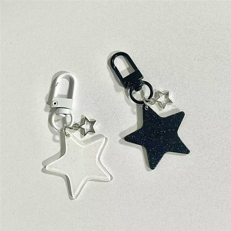 Acrylic Star Pendant Keychain: Y2K Sweet & Cool Five-Pointed Star Design