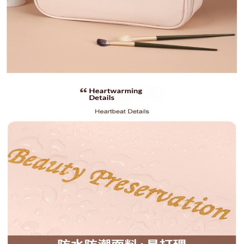 Women'S Cosmetic Bag Makeup Bag Double Layer Large Capacity Luxury Cosmetics Organizer Travel Essentials Women'S Cosmetic Bag