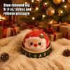 Jelly Texture Glitter Squeeze Toys Christmas Bun Toy with Steamer, Soft Sensory Fidget Toy, Cute Stress Reducing Desk Accessories Slow Rising