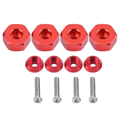Adapter sześciokątny piasty koła ze stopu aluminium 5 mm do 12 mm dla ciężarówki RC WPL 1634 (Czerwony)