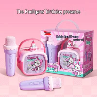 Purrpurr Cartoon Bluetooth Speaker with Dual Microphones - Portable Singing KTV Machine
