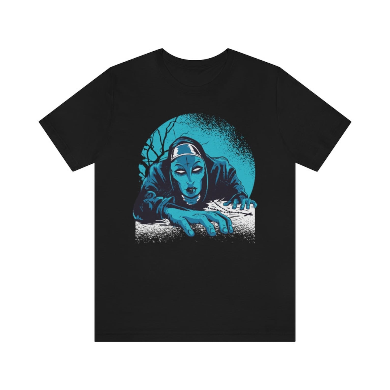 Dark Nun - Halloween Bella Canvas Unisex Jersey Short Sleeve Tee 150