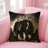 SSupernatural TV Series Cushion Cover Natural Linen Pillow Case DoubleSided Print Decorative Sofa Pillowcase Home Decor Gift