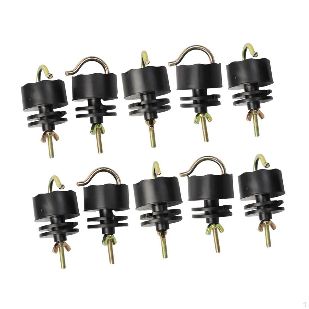 10x Electric Fence Insulators Screw In Multipurpose Fencing for Agricultural