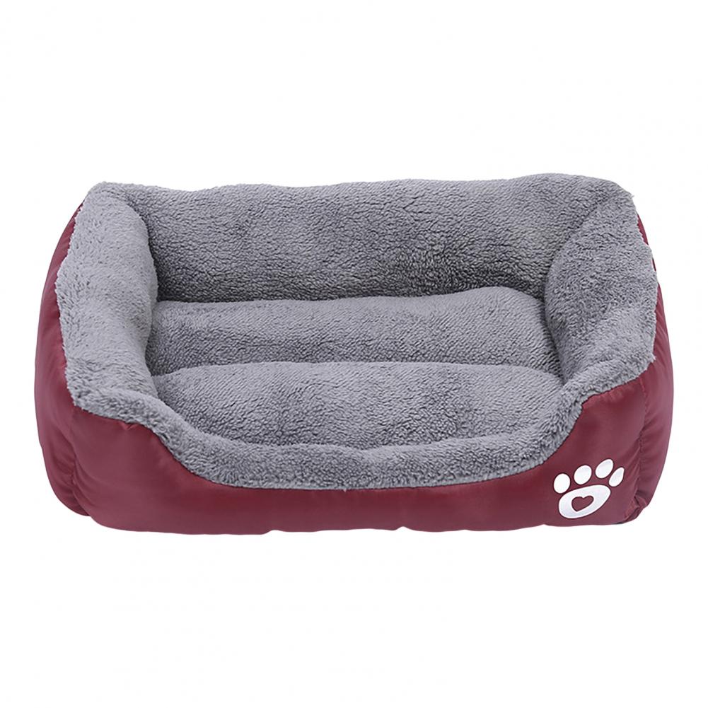 Rectangle Fluffy Dog Bed Washable Plush Pet Bed with Bolster Neck Support Comfy Warm Puppy Bed for Indoor Cats Small Medium Dogs