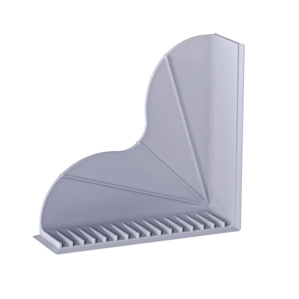 Silicone Bathtub Corner Splash Guard Suction Cup Removable Shower Waterproof Barrier Easy Install Washbasin Water Baffle серый