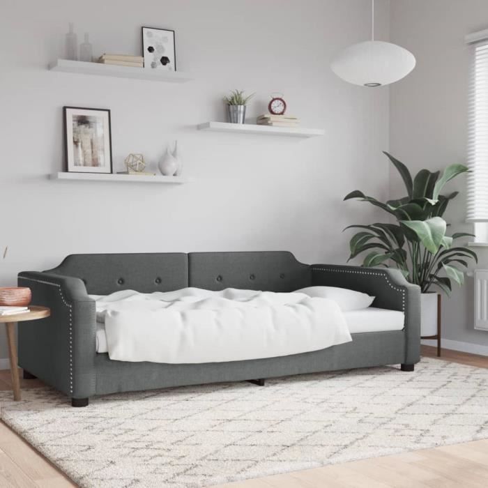 VidaXL Day Bed Dark Grey 80x200 Cm Fabric 354201