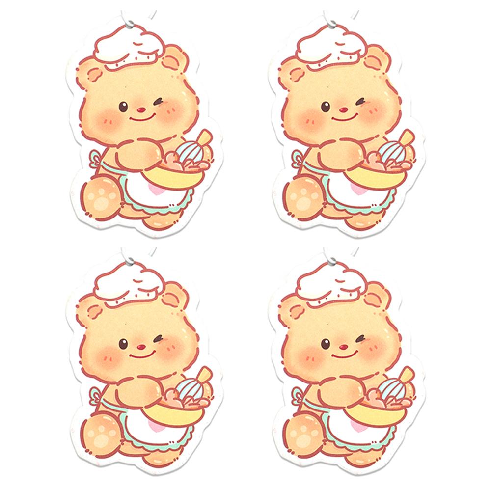 Niedlicher Bär Auto Parfüm Scheibe Auto Rückspiegel Dekoration Duft Baumwollpapierkarte Zuhause Auto Geruchsentfernung Dufttabletten