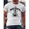 European sizes Men'S Summer T-Shirt Made of, Featuring Micro-Stretch Knitted Fabric, Printed Design, Regular Fit, And Casual Style