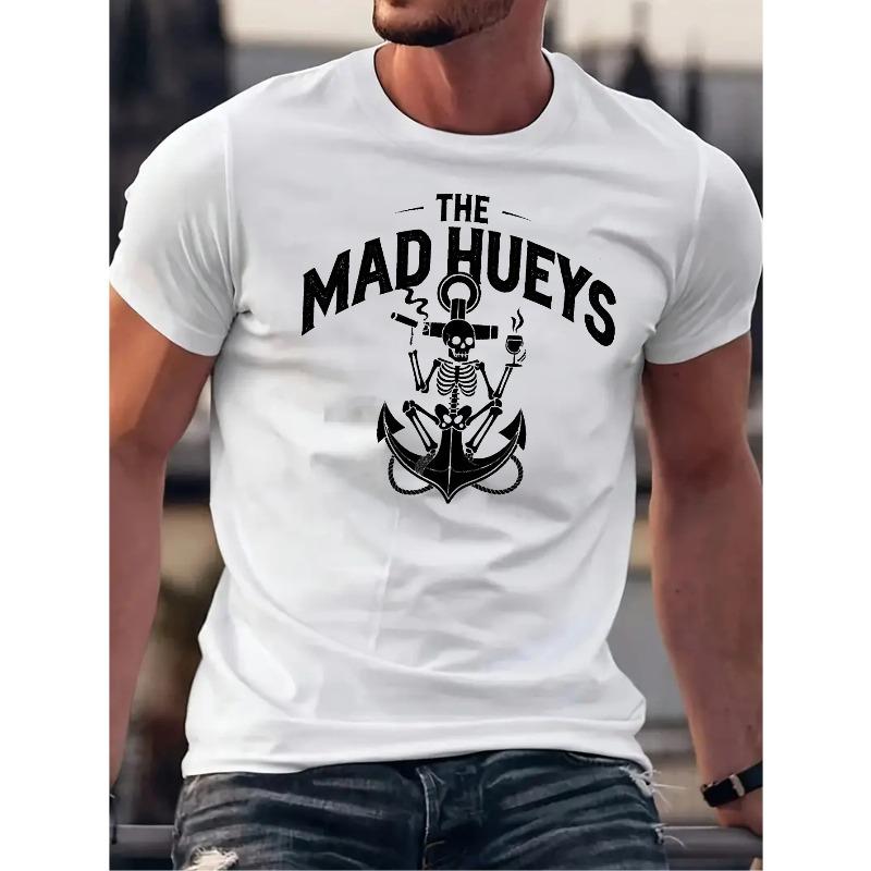 European sizes Men'S Summer T-Shirt Made of, Featuring Micro-Stretch Knitted Fabric, Printed Design, Regular Fit, And Casual Style