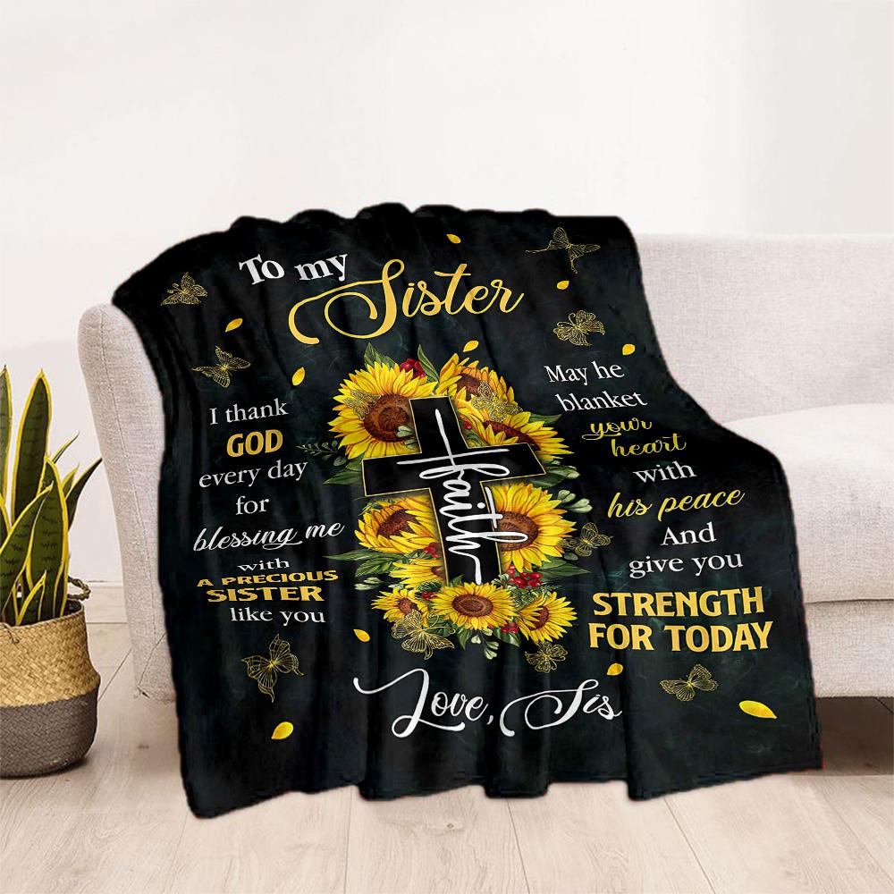 1pc Sunflower Field Bloom blanket Soft and Warm for Sofa Office Camping Travel Livingroom Great Gift for Friends and Family Comfortable All Seasons