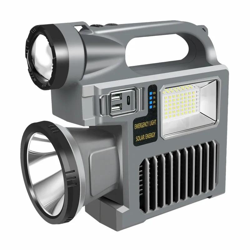 Solar Powered Outdoor Multi-Function Display Handheld Flalight Portable Cam Travel Gear Type-C Rechargeable Flalight