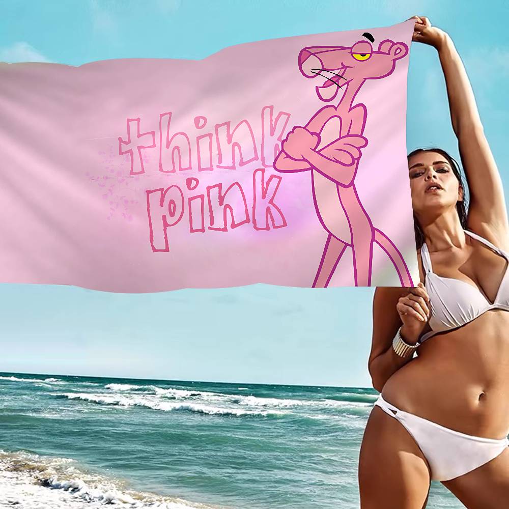 The P-Pink P-Panther Big Microfiber Beach Towels Quick Dry Towel Sand Beach Towels Pool Towel For Travel Swim Pool Yoga