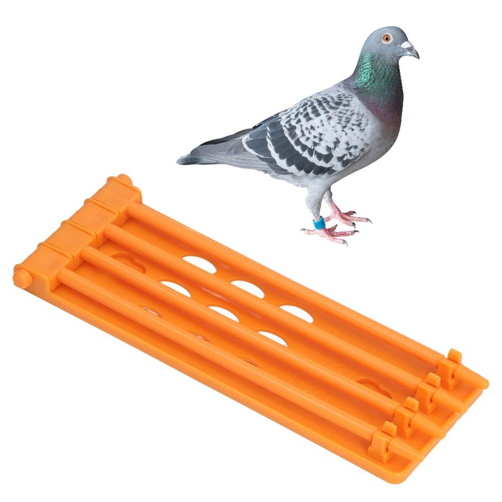 4Pcs Plastic Parrot Leg Ring Holder 4 Column Bird Leg Ring Holder Pigeon Ring Stand Bird Training жёлтый