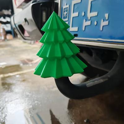 Christmas Tree Trailer Hitch Cover - Festive Car Accessory , Holiday Decoration for Home Office Desk or Vehicle Tow Hook