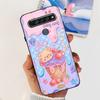 For LG K61 / Q61 / K62 / Q62 Case 2020 Fashion Back Cover Coque Flower Cartoon Animals Dragone Soft TPU Black Silicone Bumper