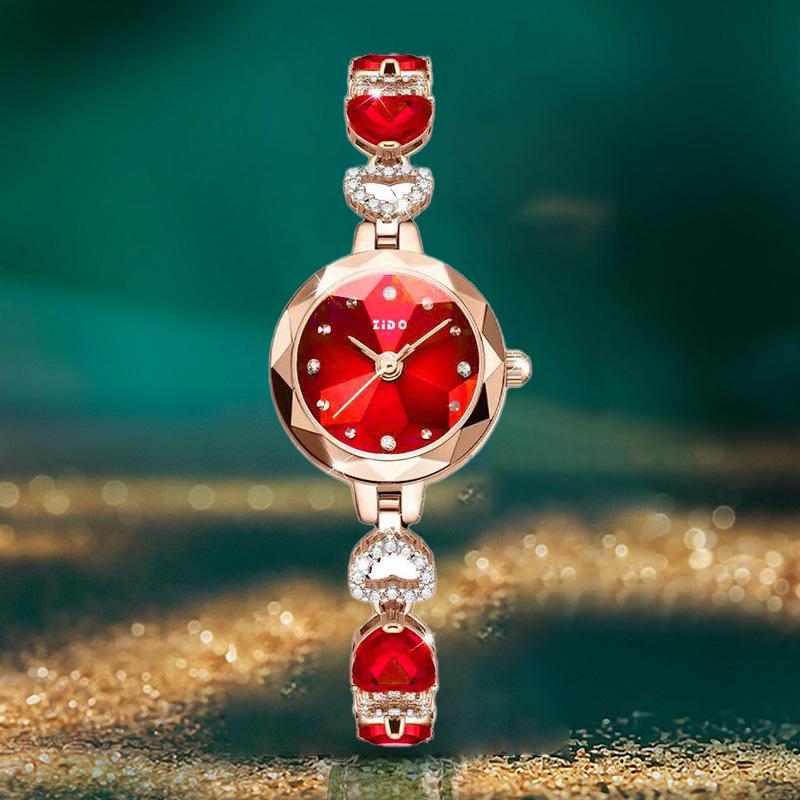 ZIDO Elegant Women's Crystal Rhinestone Waterproof Quartz Wristwatch