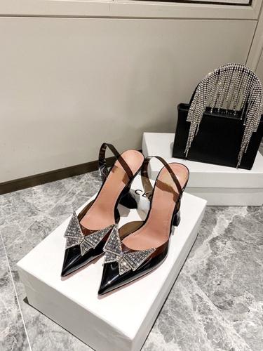 Fashion 2025 Sunflower Rhinestone High Heels Pointed Toe PVC Transparent Butterfly Rhinestone Sandals Baotou Women's Shoes