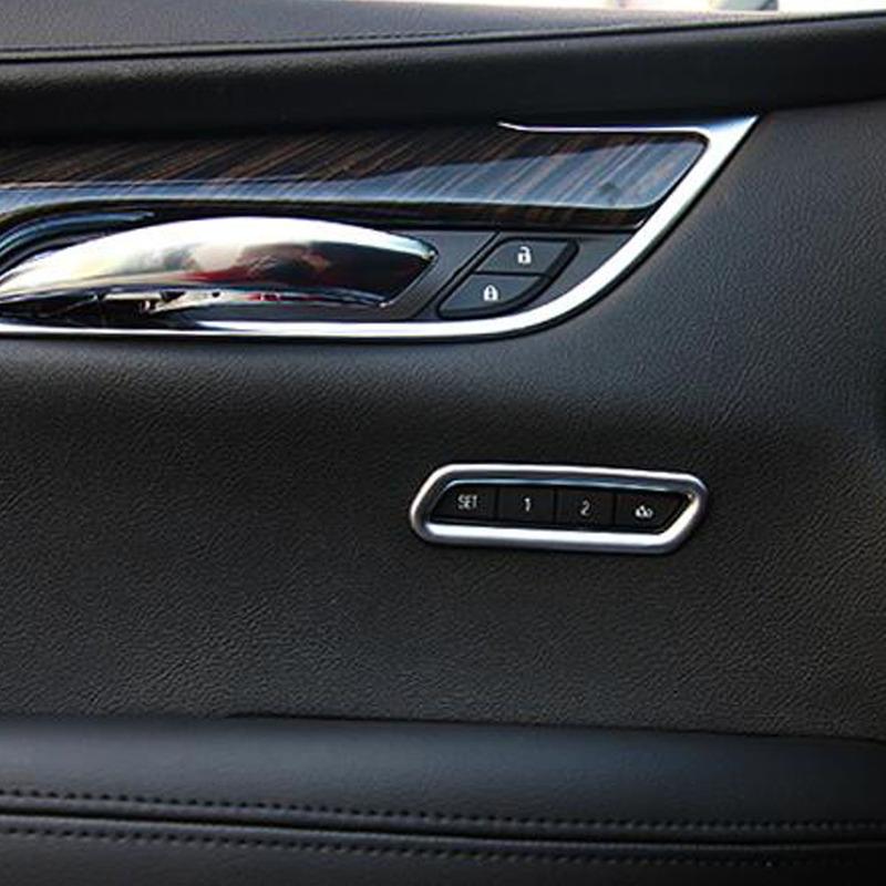 For Cadillac XT5 2016 2017 2018      ABS Plastic Car Seat Memory Switch Frame Trim Auto Interior Accessories