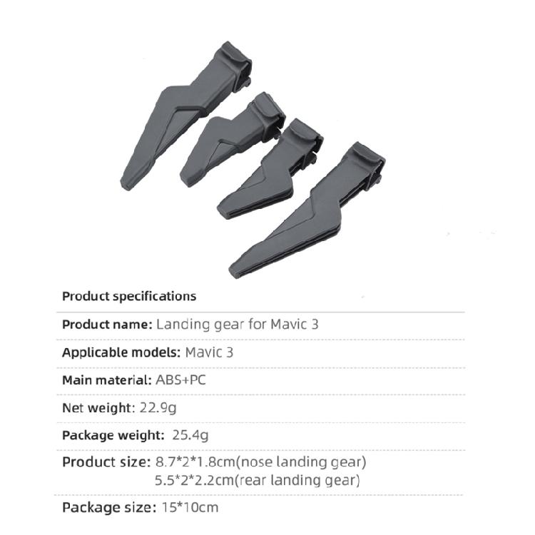 Extended Landing Gear for Mavic 3 Support Protector Extension Replacement