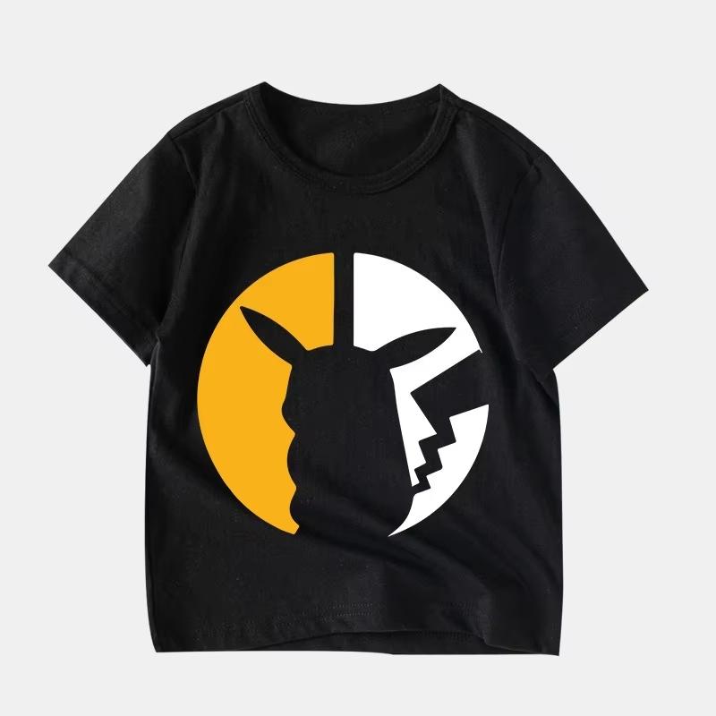 

Pokémon Handheld Game New Gengar Print Tshirt Summer Mens and Womens Street Y2K Harajuku Loose Casual Shortsleeved Top S
