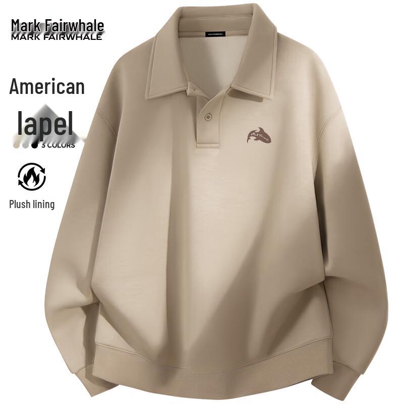 

MARK FAIRWHALE Men s Fleece-Lined Lapel Collar Sweatshirt 2XL