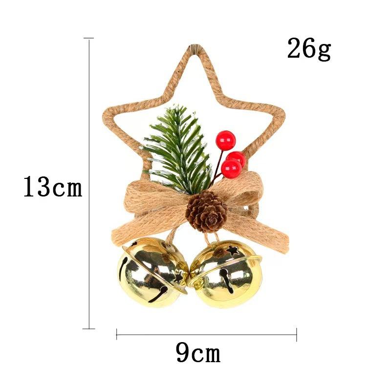 Christmas Trinkets Holiday Atmosphere Christmas Tree Pentagram Bow Bell Snowball DIY Pendant